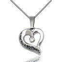 【中古】【未使用・未開封品】Bonyak Jewelry ピューター I'll Hold You in My Heart メダル 4月のクリスタルスワロフスキーストーン付き
