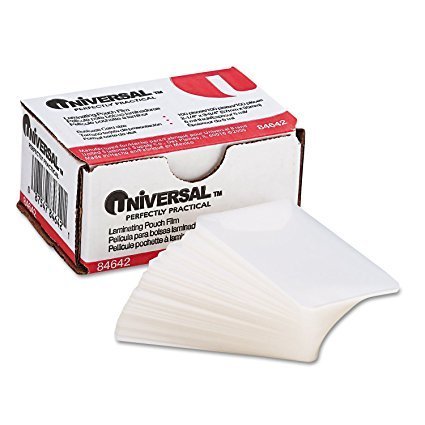 yÁzygpEJiz(Pack-4) - Universal UNV84642 100 per Box Clear Laminating Pouches, 5.7cm x 9.5cm - Pack-4