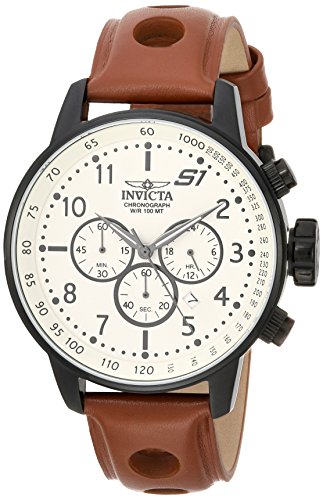 【中古】【未使用・未開封品】Invicta Men's 'S1 Rally' Quartz Stainless Steel and Leather Casual W..