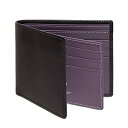 【中古】【未使用・未開封品】Ettinger Sterling Collection 札入れ クレジットカードスリップ12枚付き ブラック/パープル