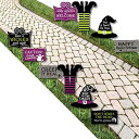 【中古】【未使用・未開封品】Big Dot of Happiness ハッピーハロウィン ? 魔女の芝生のデコレーション ? 屋外ハロウィーンヤードデコレーション ? 10ピース