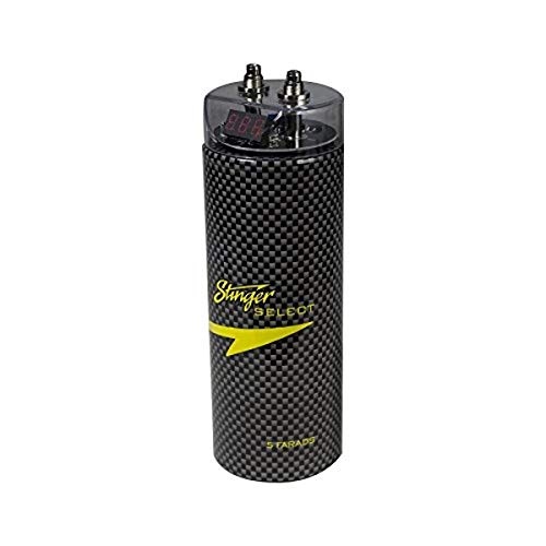 【中古】【未使用・未開封品】スティンガーセレクトSSCAP5 Mコンデンサー5FARAD 5000 W、LEDボルトゲージ、ブラック