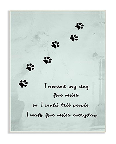【中古】【未使用・未開封品】Stupell Home D?cor Walk Five Miles Every Day ユーモア 足跡プリント ..