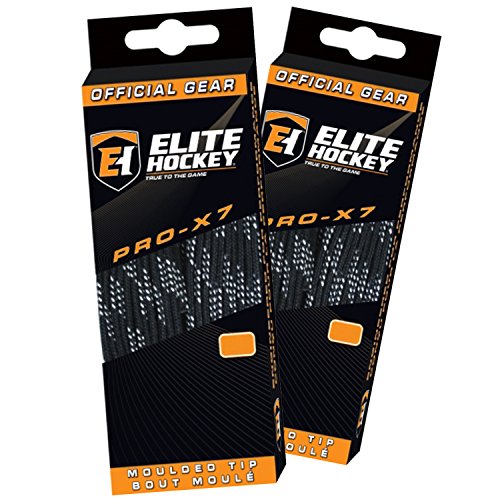 【中古】【未使用・未開封品】Elite Hockey Pro-X7 スケート靴ひも (DBL、X7-ブラック、120インチ)