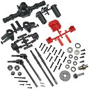 【中古】【未使用 未開封品】Axial AX31438 AR44 ハイピニオン フロントアクスルまたはリアロックアクスルコンプリートパーツセット(53ピース) - SCX10 II: AXIC1438 ブラッ