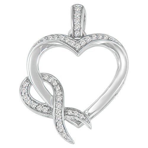 SWAROVSKI - 【中古】【未使用・未開封品】スターリングシルバーラウンドカットダイヤモンドTies of Loveペンダントネックレス(0.15?Cttw, H - I Color, i1?- i2?Clarity)