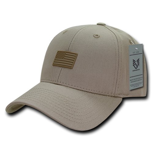 【中古】【未使用・未開封品】Rapid Dominance A07-USA-KHA Structured Rubber USA Flag Cap44; Khaki