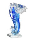 【中古】【未使用・未開封品】Dale Tiffany Pacific Wave 手作りアートガラス彫刻 ブルー
