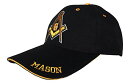 【中古】【未使用 未開封品】Freemason Embroidered Adjustable Hat Mason Masonic Lodge Baseball Cap (Black Yellow)