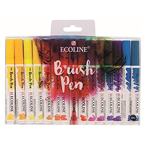 【中古】【未使用 未開封品】Ecoline Liquid Watercolour Brush Pen Set of 30