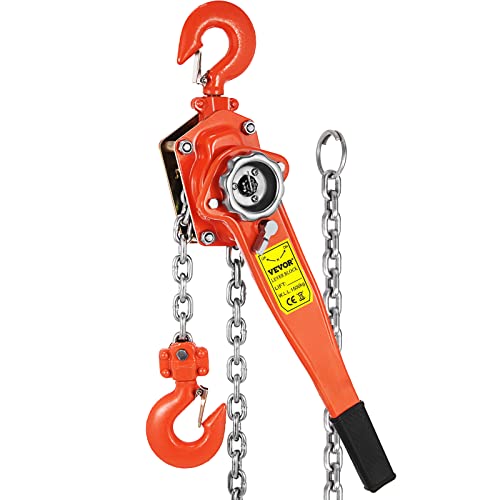【中古】【未使用 未開封品】Happybuy 1-1/2 トンリフトレバーブロックチェーンホイスト 5フィート プラーリフトホイスト Lift Hoist