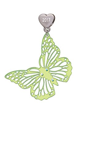 【中古】【未使用・未開封品】アクリルカットアウトバタフライミラー ライムグリーン カスタムイヤー ステンレススチールハートビーズチャーム(4)