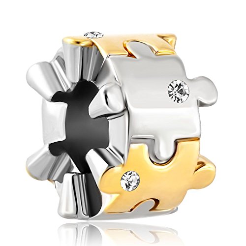 楽天AJIMURA-SHOP【中古】【未使用・未開封品】demijewelry Autism Awareness Puzzleチャームビーズフィットチャームブレスレット