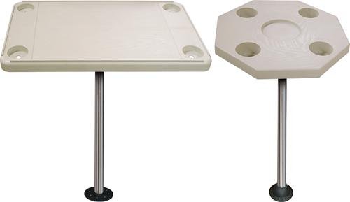 JIF Marine DSI-KF Octagonal Ivory Table Kit with Recessed Flush Mount