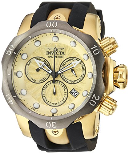 【中古】【未使用・未開封品】Invicta Men's 24258 Venom Quartz Chronograph Gold Dial Watch
