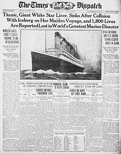 š̤ۡѡ̤ʡPosterazzi ʹ The Times Despatch 16 4 1912 ˥å After Collision ݥץ (8 x 10)