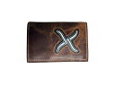 【中古】【未使用・未開封品】Twisted Xアンティーク調ブラウンandホワイト二つ折り財布( xrc-29b )