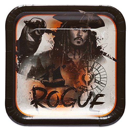 【中古】【未使用・未開封品】American Greetings Pirates of the Caribbeanディナースクエアプレート(8?Count)
