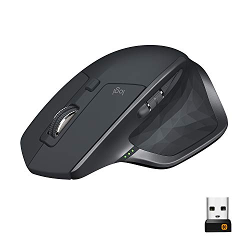 【中古】【未使用・未開封品】Logitech MX Master 2S - Mouse - laser - 7 buttons - wireless - 2.4 GHz - USB wireless receiver - graphite