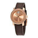 【中古】【未使用・未開封品】Movado Women's Bold 30mm Brown Leather Band Case Swiss Quartz Chro...