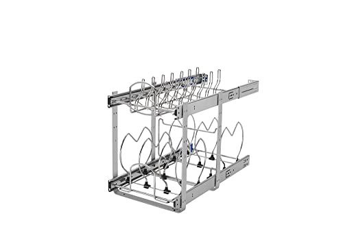rev-a-shelf 5?cw2???1222sc 5?cw2シリーズ11.75?" Wide Two Tier Pull Out調理器具Organ、クロム