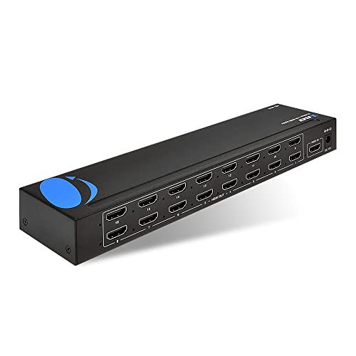 【中古】【未使用・未開封品】Orei 1×16フルウルトラHDCP 2.2と2.0のHDMIスプリッタ2つのポート、4Kでは60Hzの＆3Dは、EDID制御をサポート - HDY-1016