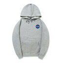【中古】【未使用・未開封品】Coli & ToriファッションNASAロゴPrint Hoodie Sweatshirt withカンガルーポケット カラー: グレー