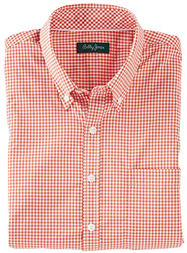 【中古】【未使用・未開封品】Bobby JonesメンズRamseyチェックEasy Care sportshrt Buttondown XL オレンジ