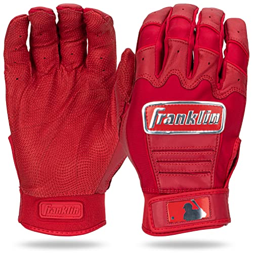 yÁzygpEJiz(Adult Small, Red) - Franklin Sports CFX Pro Full Colour Chrome Series Batting Gloves