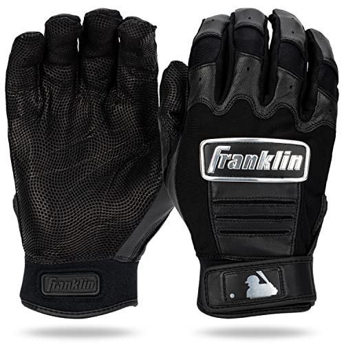 yÁzygpEJiz(Adult X-Large, Black) - Franklin Sports CFX Pro Full Colour Chrome Series Batting Gloves