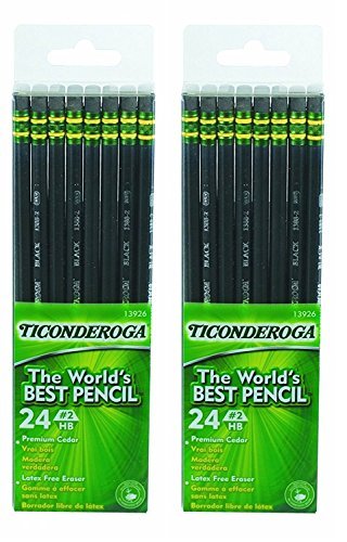 【中古】【未使用 未開封品】Dixon Ticonderoga wood-cased 2鉛筆ボックスof 24 ,ブラック( 13926 ) ( 2 Boxes of 24 )