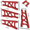 【中古】【未使用 未開封品】Hobbypark Front / Rear Aluminium Suspension Arms (L/R) Red For 1/10 Traxxas Slash 4x4 Upgrade Parts