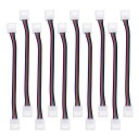 【中古】【未使用・未開封品】JACKYLED RGB 5050 3528 LED Light Strip Connector 4 Pins 10 mm Wide Strip to Strip Jumper 10-pack Wire Solderless