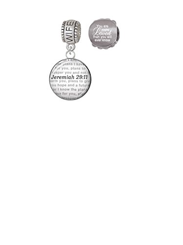 【中古】【未使用・未開封品】ドーム型Jeremiah 29?: 11家族チャームビーズwith You are more Lovedビーズ( Set of 2?)