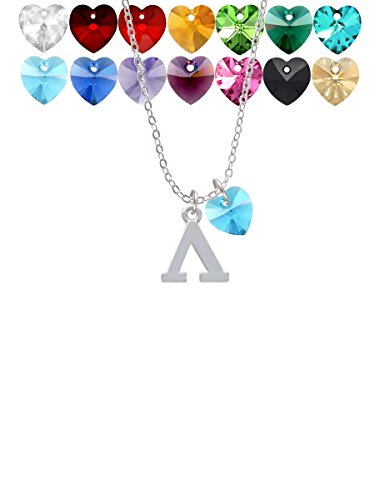 【中古】【未使用・未開封品】Largeギリシャ文字???ラムダ???カスタムクリスタルハートソフィアネックレス、18?" + 1?"【メーカー名】【メーカー型番】【ブランド名】Delight Jewelry 服＆ファッション小物, ネックレ...