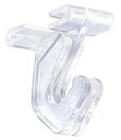 yÁzygpEJizPack of 100 - Crystal Clear Hinged Polycarbonate Ceiling Hooks for Drop-Ceiling T-Bars, Holds up to 6.8kg. 2.5cm W x 1 1/2