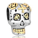 【中古】【未使用・未開封品】LovelyJewelry Dia De Los Muertosスカルチャームビーズのブレスレット