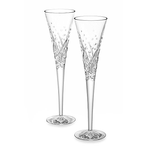 【中古】【未使用・未開封品】Waterford Crystal Wishes ハッピーセレブレーション フルートのペア