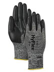 【中古】【未使用・未開封品】[Hyflex] Ansell 103384 11-801 Grey and Black Nitrile Coated Machine Knit Gloves, 0.42" Height, 9.5" Length, 5" Wide, Size 9, Gray (Pack