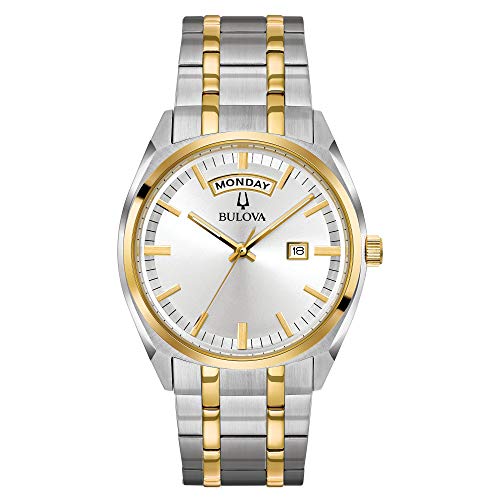 【中古】【未使用・未開封品】Bulova クラシッククォーツウォッチ、ステンレススチール、ツートンカラー（モデル：98C127） ツートーン【メーカー名】【メーカー型番】【ブランド名】Bulova(ブローバ) 腕時計, 海外ブランド 【商品説明】Bulova クラシッククォーツウォッチ、ステンレススチール、ツートンカラー（モデル：98C127） ツートーン【注意】こちらは輸入品となります。当店では初期不良に限り、商品到着から7日間は返品を 受付けております。こちらは当店海外ショップで一般の方から買取した未使用・未開封品です。買取した為、中古扱いとしております。他モールとの併売品の為、完売の際はご連絡致しますのでご了承ください。ご注文からお届けまで1、ご注文⇒ご注文は24時間受け付けております。2、注文確認⇒ご注文後、当店から注文確認メールを送信します。3、当店海外倉庫から当店日本倉庫を経由しお届けしますので10〜30営業日程度でのお届けとなります。4、入金確認⇒前払い決済をご選択の場合、ご入金確認後、配送手配を致します。5、出荷⇒配送準備が整い次第、出荷致します。配送業者、追跡番号等の詳細をメール送信致します。6、到着⇒出荷後、1〜3日後に商品が到着します。　※離島、北海道、九州、沖縄は遅れる場合がございます。予めご了承下さい。お電話でのお問合せは少人数で運営の為受け付けておりませんので、メールにてお問合せお願い致します。営業時間　月〜金　10:00〜17:00お客様都合によるご注文後のキャンセル・返品はお受けしておりませんのでご了承下さい。
