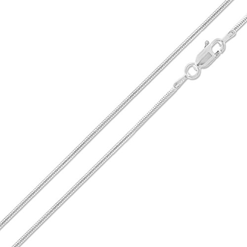 Necklaces, Braclets - 【中古】【未使用・未開封品】スターリングシルバー2.5?MMラウンドヘビチェーンネックレス、イタリア製