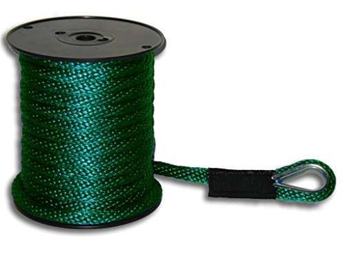 【中古】【未使用・未開封品】5/8インチ x 200フィート フォレストグリーン ソリッド編組ナイロンアン..