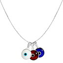 【中古】【未使用・未開封品】CHOOSE YOUR CHARM - シルバー 邪眼ネックレス 邪眼付き 保護チャーム 925スターリングシルバー 19インチ ボックスチェーン(4)