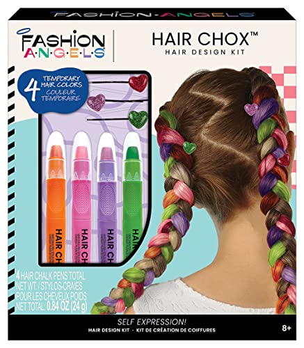 【中古】【未使用 未開封品】Fashion Angels Hair Chox Set (12167), Hair Chalk Gift Set, Temporary Hair Color