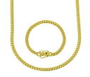 【中古】【未使用・未開封品】Bling NY ソリッド14Kイエローゴールド仕上げ ステンレススチール 厚さ6mm マイアミキューバリンクチェーン/ブレスレットボックスクラスプロック