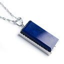 【中古】【未使用・未開封品】天然ブルーLapis Lazuli Gemstone長方形ネックレスペンダント34?x 23?x 6?mm