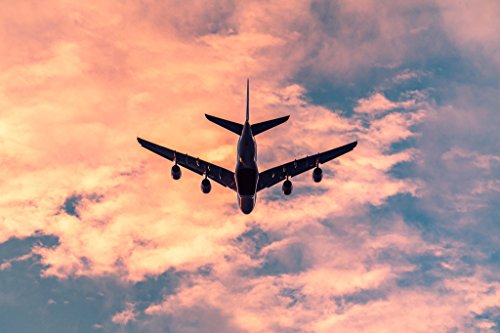 ポスターFoundryオーバーヘッドショットのAirbus a380?Flying Mid Airフォトアートプリントby proframes 18x12 inches 146589