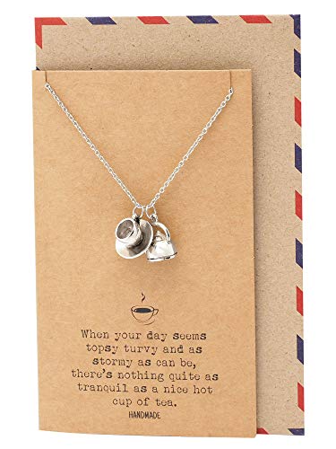 【中古】【未使用・未開封品】Quan Jewelry ティーカップ ティーポット ネックレス ティー好きの方への..