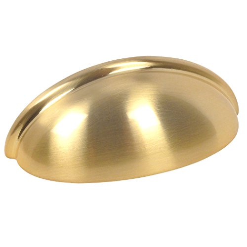 楽天AJIMURA-SHOP【中古】【未使用・未開封品】Cosmas 783BB つや消し真鍮キャビネットハードウェア ビンカップ 引き出しカッププル 10個パック 3インチ （76mm） 穴の中心