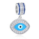 【中古】【未使用 未開封品】Blue Evil Eye Dangle Charm Beads fit for Fashion Charms Bracelets